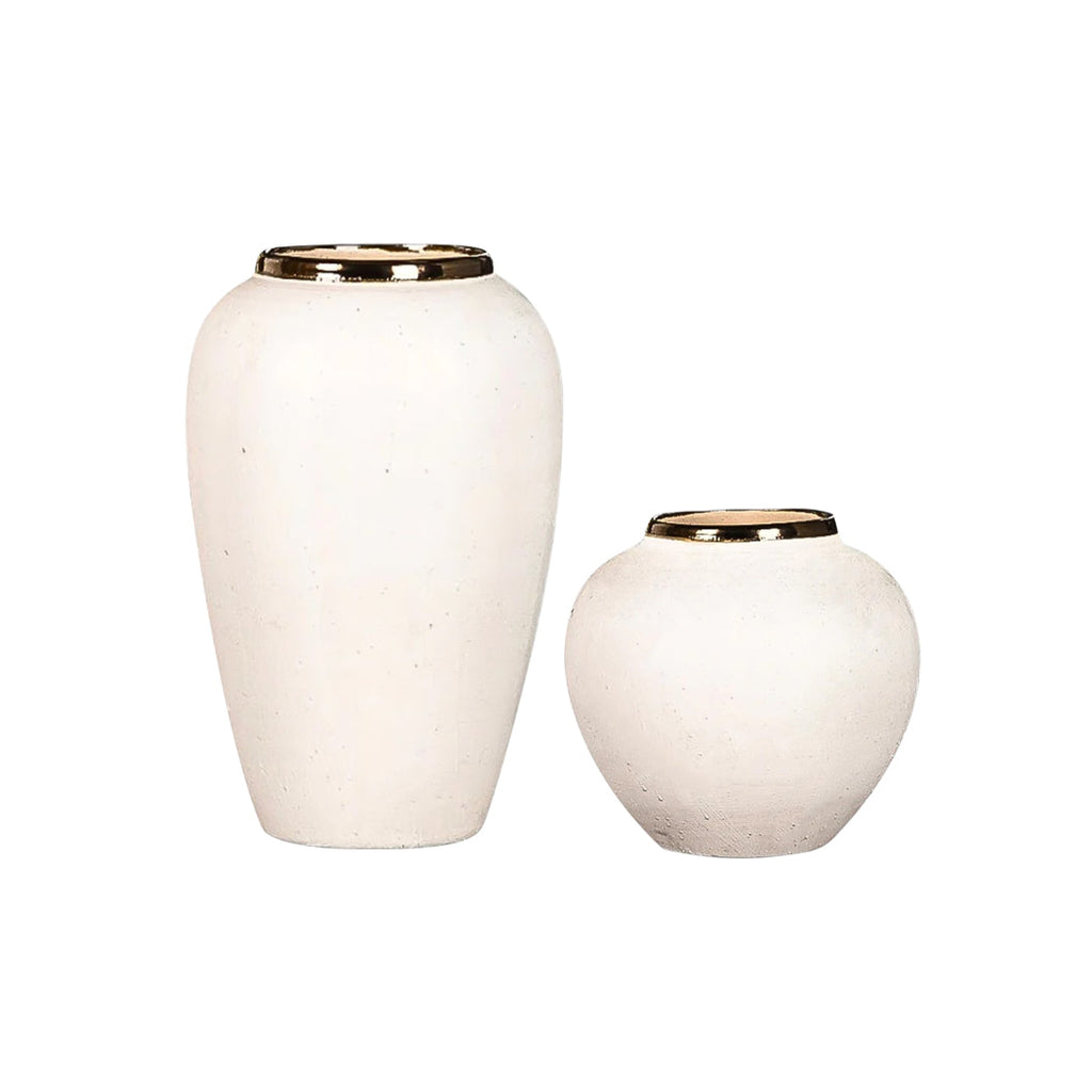 SOGA Home & Living Deko-Set – Elegante weiße Keramikvasen für stilvolle Wohnräume