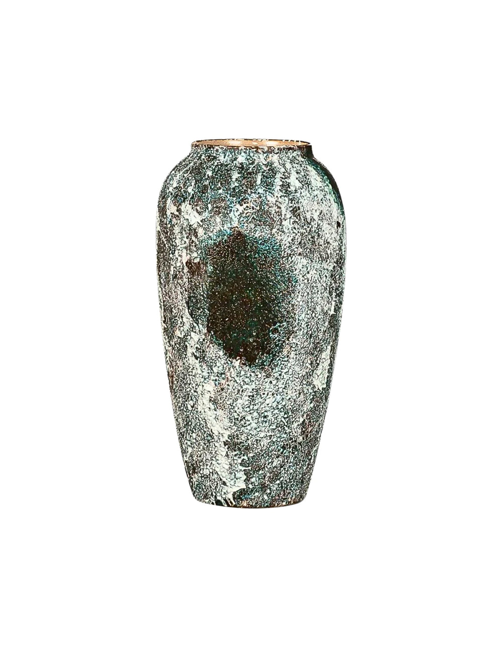 SOGA Keramik-Blumenvase Groß 35 × 17 cm in Grün – Stilvolle Dekovase für Wohnzimmer, Blumen und moderne Wohnräume.