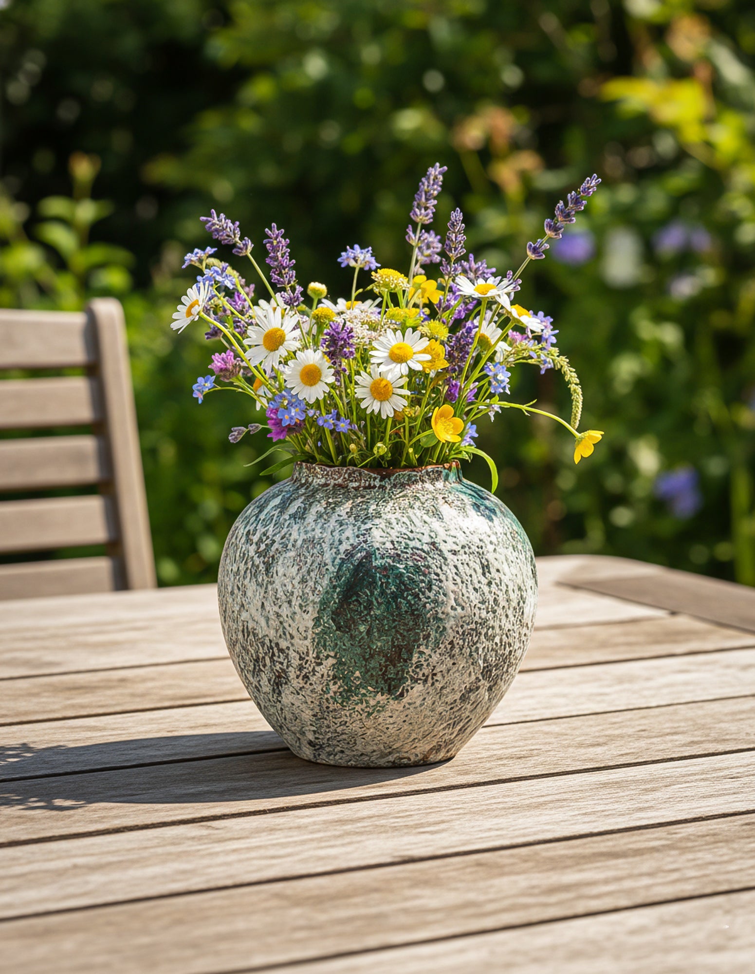 SOGA Kleine grüne Keramik-Blumenvase 21 × 22 cm – Elegante Wohndekoration für Wohnzimmer und Zuhause