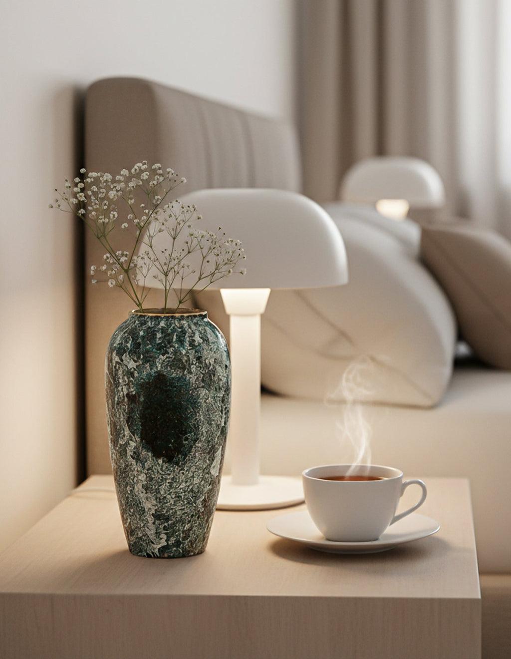 SOGA Keramik-Blumenvase Groß 35 × 17 cm in Grün – Stilvolle Dekovase für Wohnzimmer, Blumen und moderne Wohnräume.