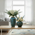SOGA Home & Living Deko-Set – Stilvolle hellblaue Keramikvasen für moderne Wohnräume
