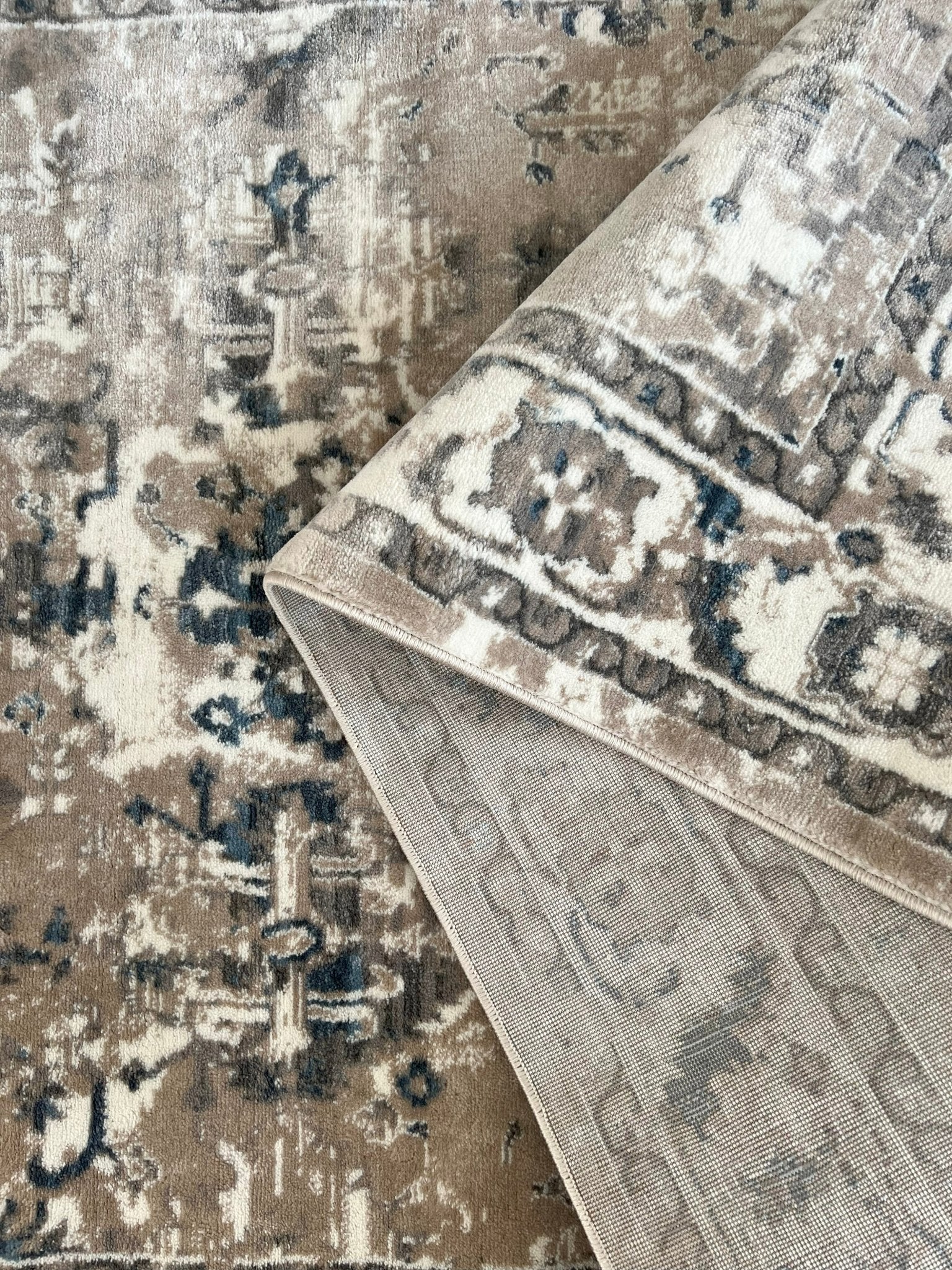 Canvello Premium-Teppiche für Wohnzimmer, Schlafzimmer und Esszimmer – in Elfenbein, Grau und Beige