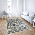 Canvello Premium-Wohnteppich für Wohnzimmer, Schlafzimmer und Essbereich – Stilvolles Design in Elfenbein, Grau und Beige