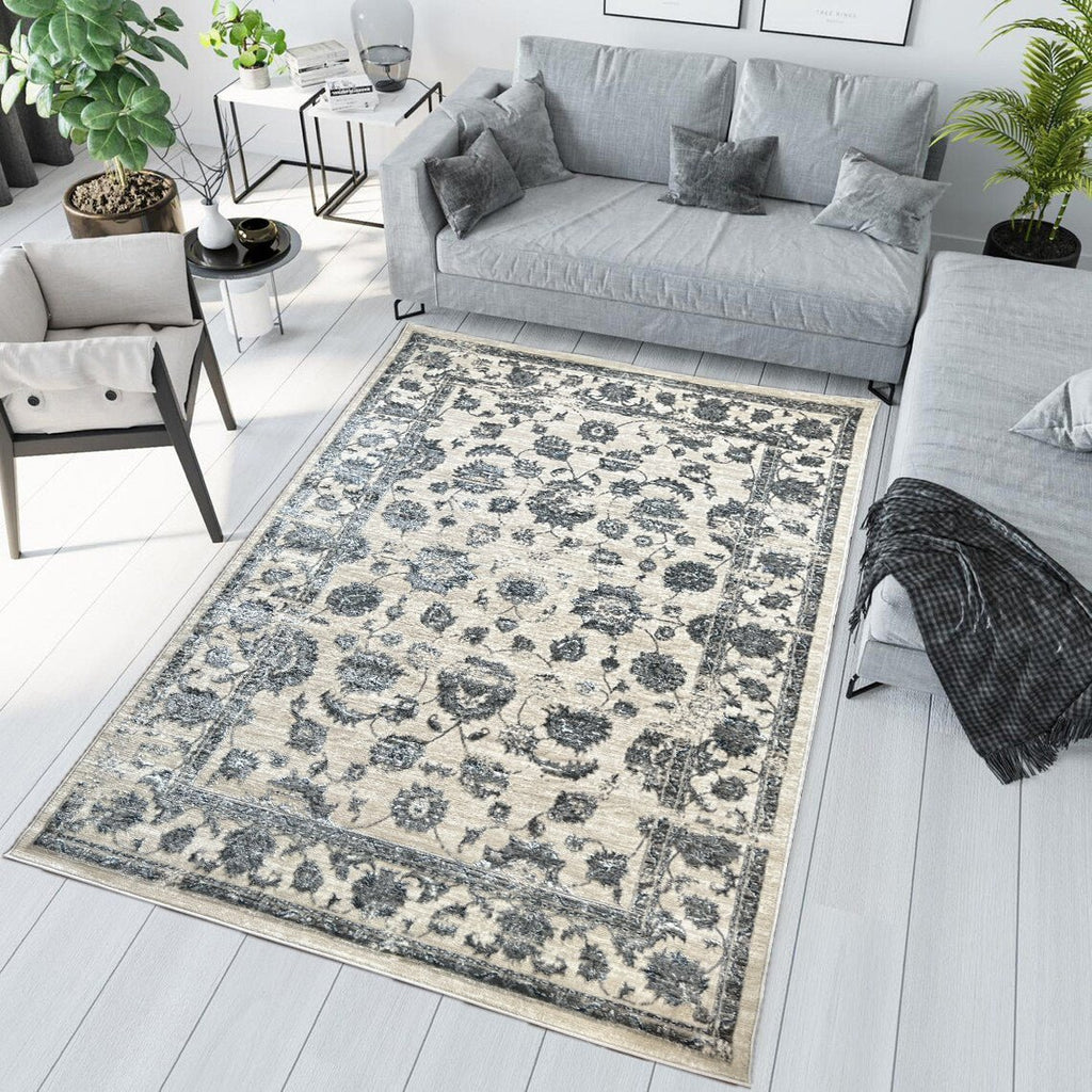 Canvello Premium-Teppiche für Wohnzimmer, Schlafzimmer und Esszimmer – in Elfenbein, Grau und Beige